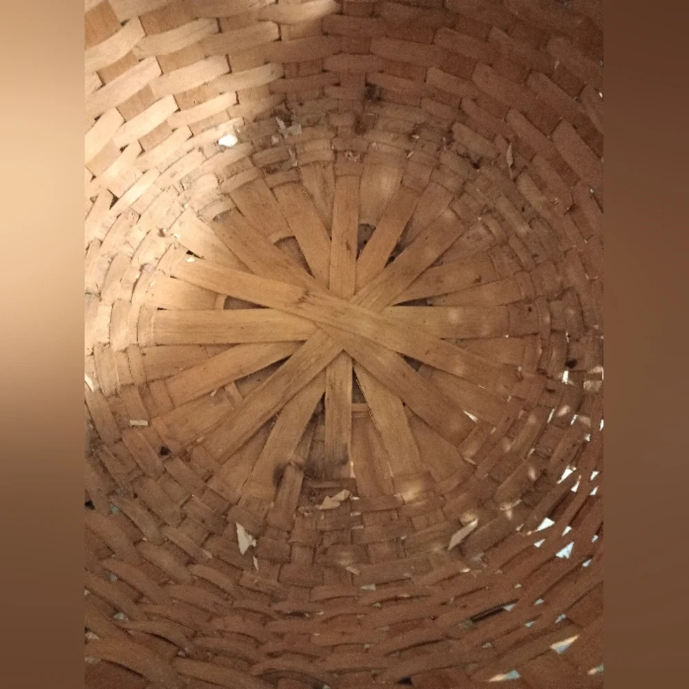 Beautiful Antique Handwoven Gathering Basket